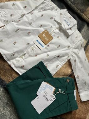 Toddler boys 18M Dress Shirt and Chino Pants